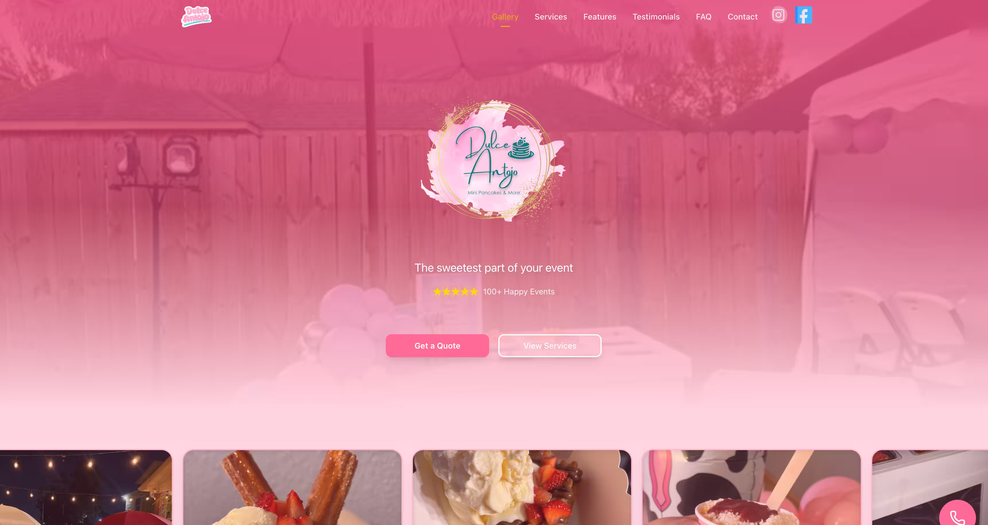 Dulce Antojo Snack Carts website screenshot