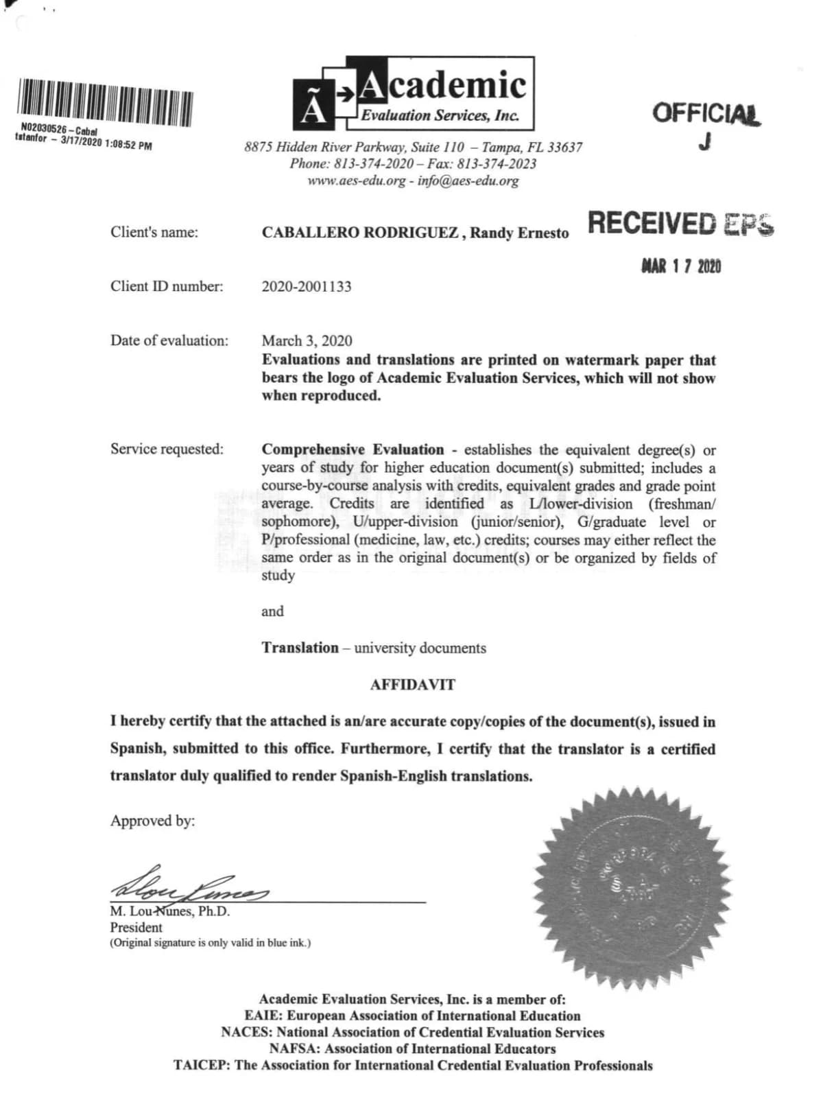 Evaluation of the Bachelor's Degree in Software Engineering